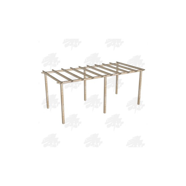 EasyFit British Larch/Douglas Fir Softwood Ultima Walkway Pergola Kit - FREE DELIVERY