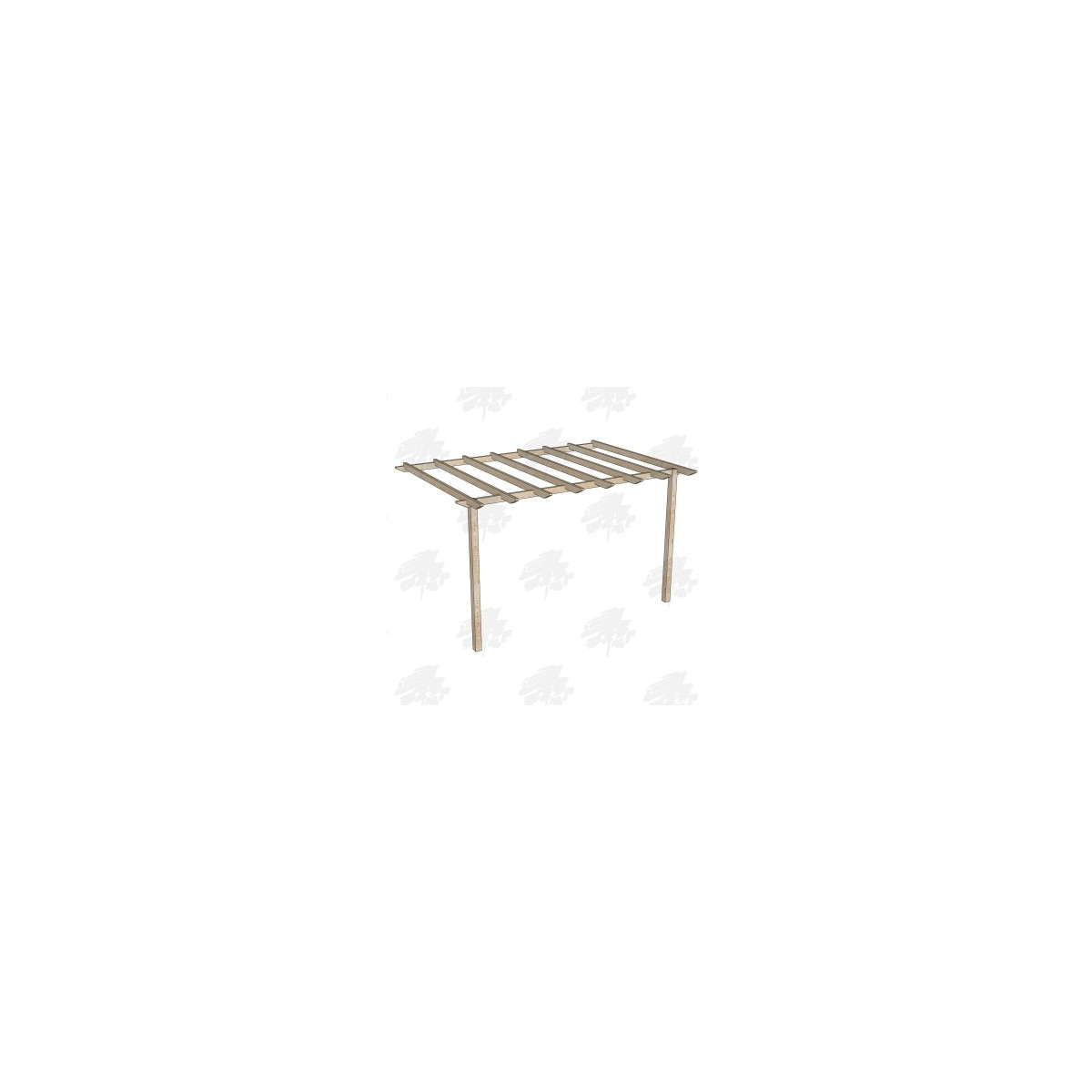 EasyFit British Larch/Douglas Fir Softwood Wall Mounted Pergola Kit - FREE DELIVERY