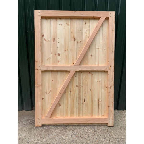 Douglas Fir/English Larch Closeboard Gate with a Flat Top - Reverse View