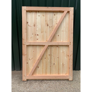 Douglas Fir/English Larch Closeboard Gate with a Flat Top - Reverse View