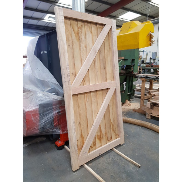 Oak Featheredge Pedestrian Gate - Reverse - Side