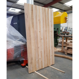 Oak Featheredge Pedestrian Gate - Front View - Side