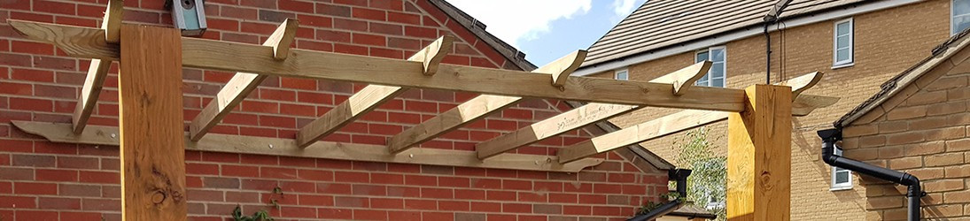 Green Treated Softwood Pergola Kits | Buy Pergola Kits Online from the Specialists at Brigstock Sawmill